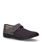 Pantofola in tessuto con strappo grigio | Boscaini Scarpe