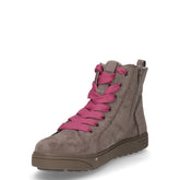 Sneaker in tessuto con zip grigio fuxia | Boscaini Scarpe