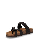 Sara ciabatta infradito in ecopelle nero | Boscaini Scarpe