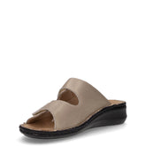 Dami ciabatta in pelle platino | Boscaini Scarpe