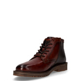 Stivaletto stringato in pelle cognac | Boscaini Scarpe