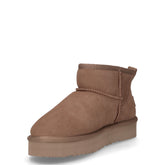 Stivaletto caldo in pelle taupe | Boscaini Scarpe