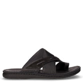 Ciabatta aperta in pelle nero | Boscaini Scarpe