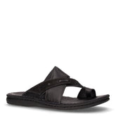 Ciabatta aperta in pelle nero | Boscaini Scarpe