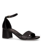 Sandalo con tacco in ecopelle nero - Sandali Con Tacco Donna | Boscaini Scarpe