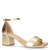 Sandalo con tacco in ecopelle platino - Sandali Donna | Boscaini Scarpe