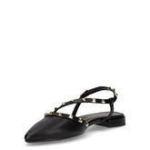 Sandalo con borchie in ecopelle nero | Boscaini Scarpe