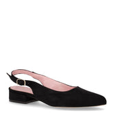 Décolleté slingback a punta in ecopelle nero - DU SIMON | Boscaini Scarpe