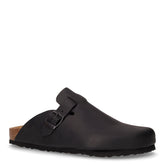 Ciabatta in pelle nero rustic | Boscaini Scarpe