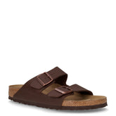 Arizona ciabatta in pelle marrone scuro | Boscaini Scarpe