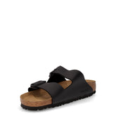 Arizona ciabatta in pelle nero | Boscaini Scarpe