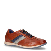 Stringata sportiva in pelle cognac | Boscaini Scarpe