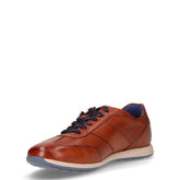 Stringata sportiva in pelle cognac | Boscaini Scarpe