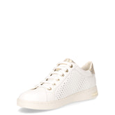 Jaysen sneaker in ecopelle e pelle bianco oro | Boscaini Scarpe