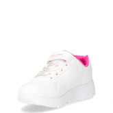 Uno Lite sneaker in ecopelle bambina bianco rosa | Boscaini Scarpe
