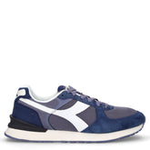Fenice sneaker in ecopelle e tessuto grigio blu | Boscaini Scarpe
