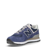 574 sneaker in pelle e tessuto navy | Boscaini Scarpe