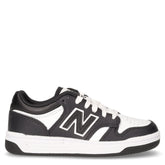 480 sneaker bambino in pelle nero bianco | Boscaini Scarpe