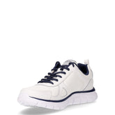 Track Scloric sneaker in tessuto ed ecopelle bianco navy | Boscaini Scarpe