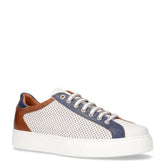 Sneaker in pelle bianco blu marrone - Sneakers Uomo | Boscaini Scarpe