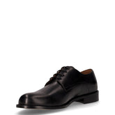 Stringata in pelle nero | Boscaini Scarpe
