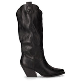 Stivale camperos in ecopelle con tacco nero | Boscaini Scarpe