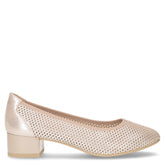 Décolleté in pelle taupe metallizzato | Boscaini Scarpe
