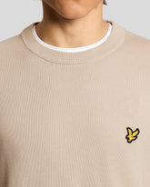 Cotton Crew Neck Jumper beige | Boscaini Scarpe