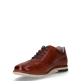 Stringata sportiva in pelle cognac | Boscaini Scarpe