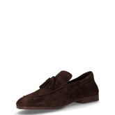 Mocassino con nappine in pelle cacao | Boscaini Scarpe