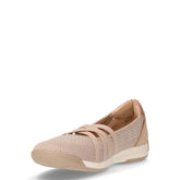 Ballerina sportiva in tessuto beige | Boscaini Scarpe