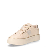Sneaker con platform in pelle avorio | Boscaini Scarpe