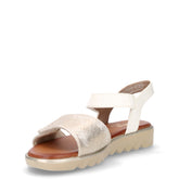 Sandalo in ecopelle bianco oro | Boscaini Scarpe