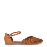 Sandalo basso in pelle marrone cocco | Boscaini Scarpe