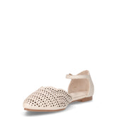 Sandalo basso a punta chiusa in pelle bianco | Boscaini Scarpe