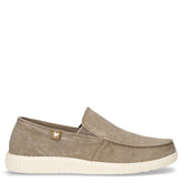 Mocassino casual in tessuto taupe | Boscaini Scarpe
