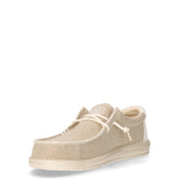 Wally stringata casual in tessuto off white | Boscaini Scarpe