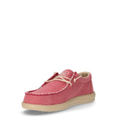 Wally stringata casual in tessuto pompelmo | Boscaini Scarpe