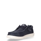 Wally stringata casual in tessuto navy | Boscaini Scarpe