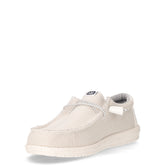 Wally stringata casual in tessuto bianco | Boscaini Scarpe