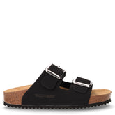 Ciabatta in ecopelle con borchie nero | Boscaini Scarpe