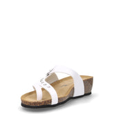 Ciabatta infradito in ecopelle con zeppa bianco | Boscaini Scarpe