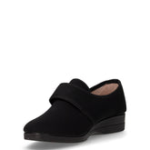 Pantofola in tessuto con strappo nero | Boscaini Scarpe