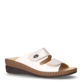 Ciabatta in ecopelle con zeppa bianco - Comfort Donna | Boscaini Scarpe