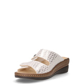 Ciabatta in ecopelle con zeppa bianco | Boscaini Scarpe