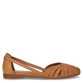 Ballerina aperta in pelle caramello | Boscaini Scarpe
