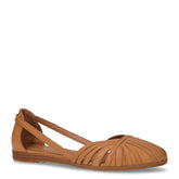 Ballerina aperta in pelle caramello | Boscaini Scarpe
