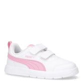 Courtflex v3 sneaker in ecopelle bambina bianco rosa | Boscaini Scarpe