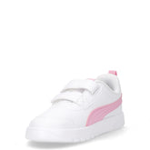 Courtflex v3 sneaker in ecopelle bambina bianco rosa | Boscaini Scarpe