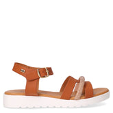 Sandalo in ecopelle cuoio | Boscaini Scarpe